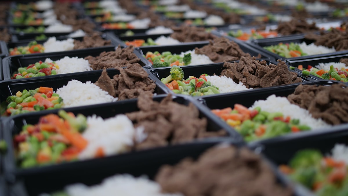 Fresh whole foods and vegetables arranged for nutritional balance